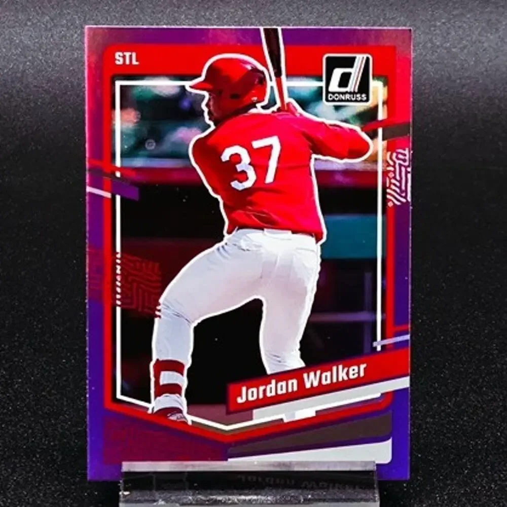 Jordan Walker Marvel Rapture Holo Purple RC St. Louis Cardinals Top Prospect - Picture 2 of 5